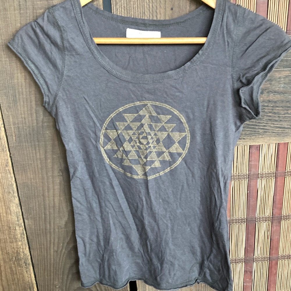 Gray Graphic Women's Top